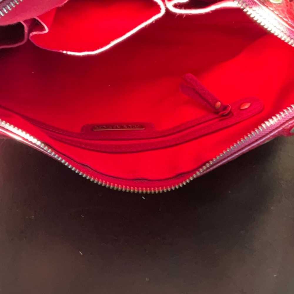 Isabella Fiore Red Studded Marisa Shoulder Bag - Picture 11 of 12